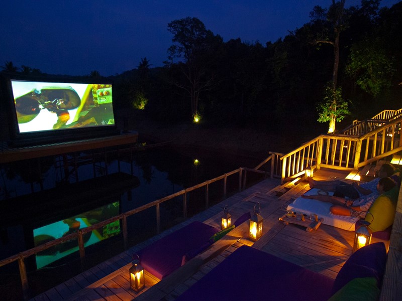 Cinéma en plein air au Soneva Kiri situé à Koh Kood