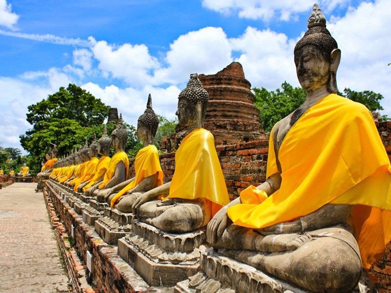 Visite du Wat Yai Chai Mongkol d'Ayutthaya