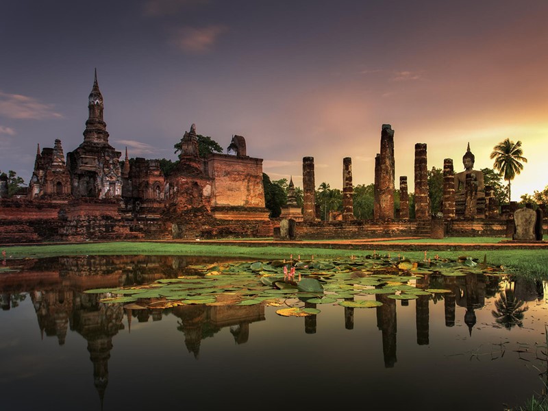 Visite du parc historique de Sukhothai