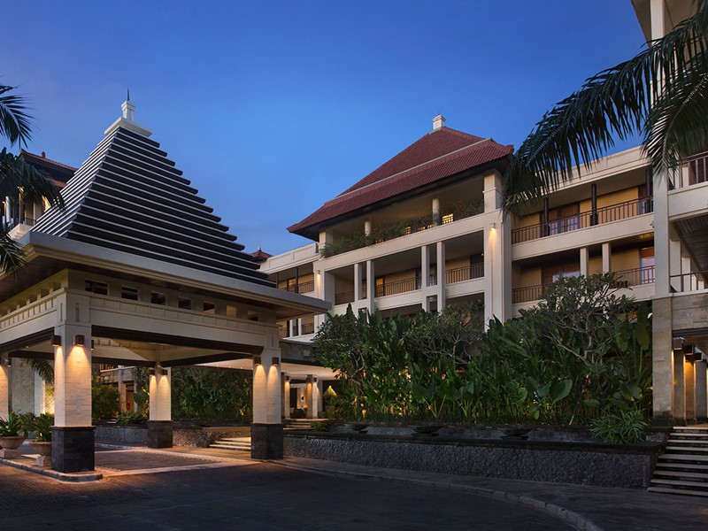 L'entrée de l'hôtel The Legian situé à Bali