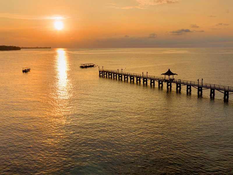 Coucher de soleil depuis l'embarcadère