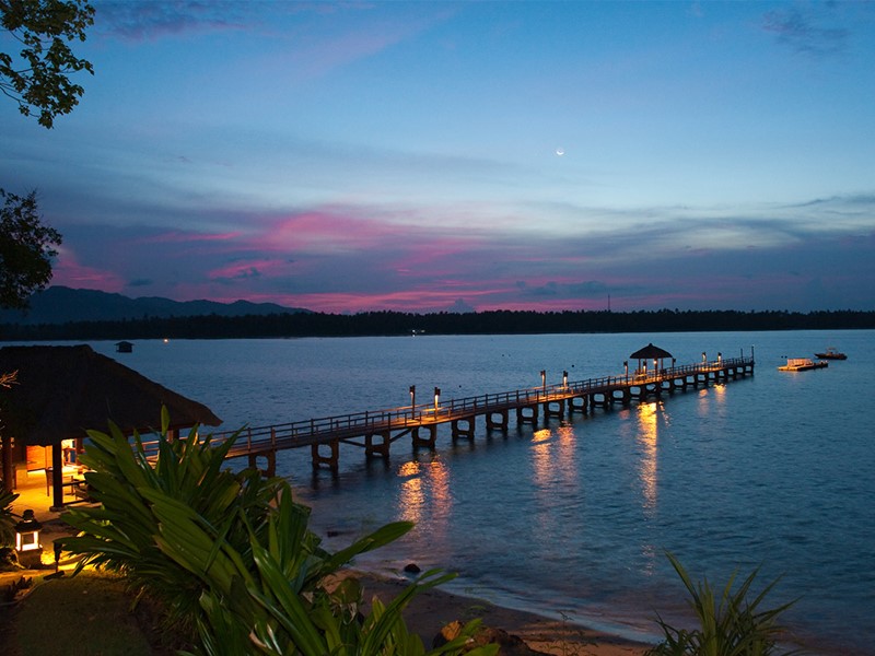 Le ponton de l'hôtel The Oberoi Lombok