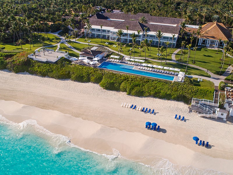 Vue de l'Ocean Club, a Four Seasons Resort, un hôtel d'exception aux Bahamas
