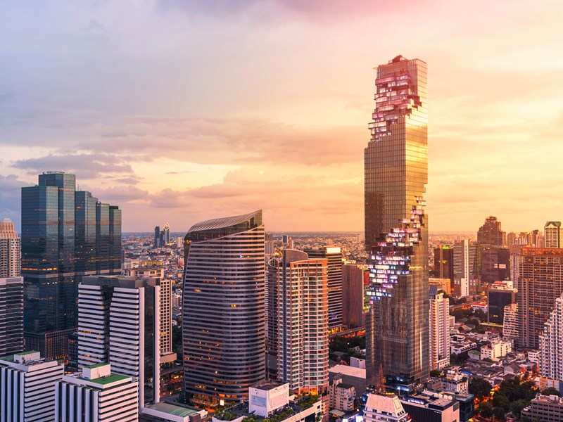Vue sur la skyline de Bangkok