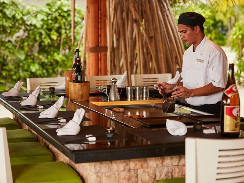 Show culinaire au restaurant Teppanyaki
