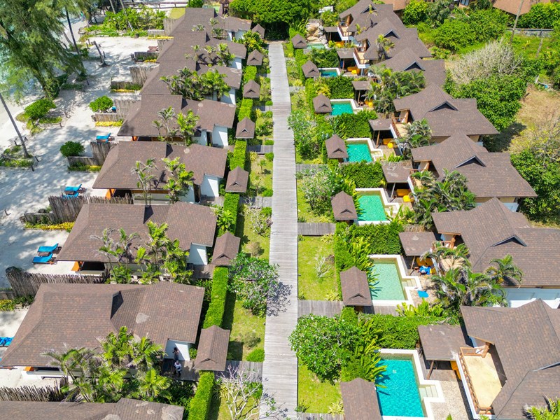 Les deux catégories de villas du resort