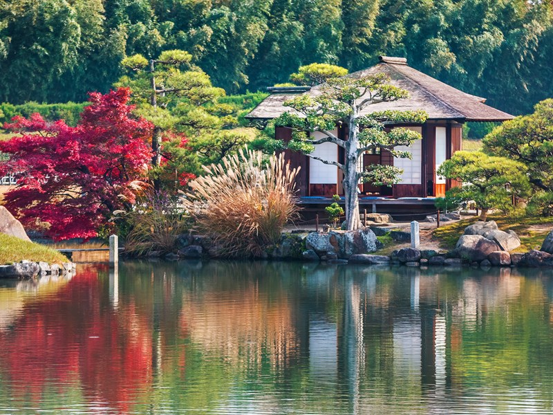 Le salon de thé traditionnel Shima-Jaya à Koraku-en