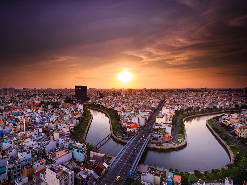 Saigon - Au coucher du soleil
