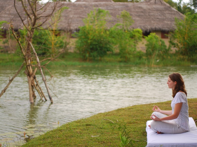Méditation à l'hôtel Jetwing Vil Uyana au Sri Lanka