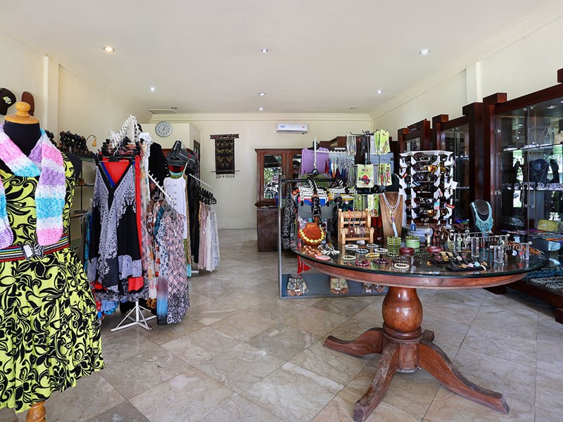 Boutique de l'hôtel Vila Ombak au sud de Gili Trawangan