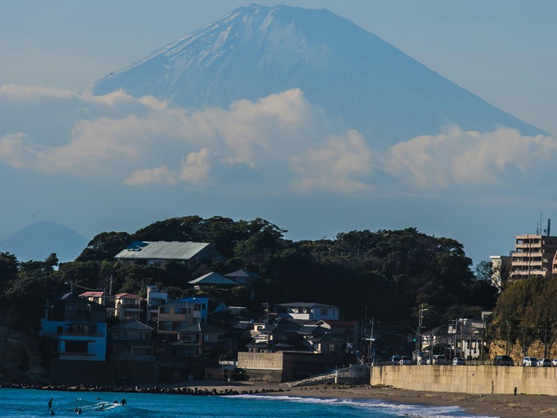 Le Mont Fuji depuis Kamakura