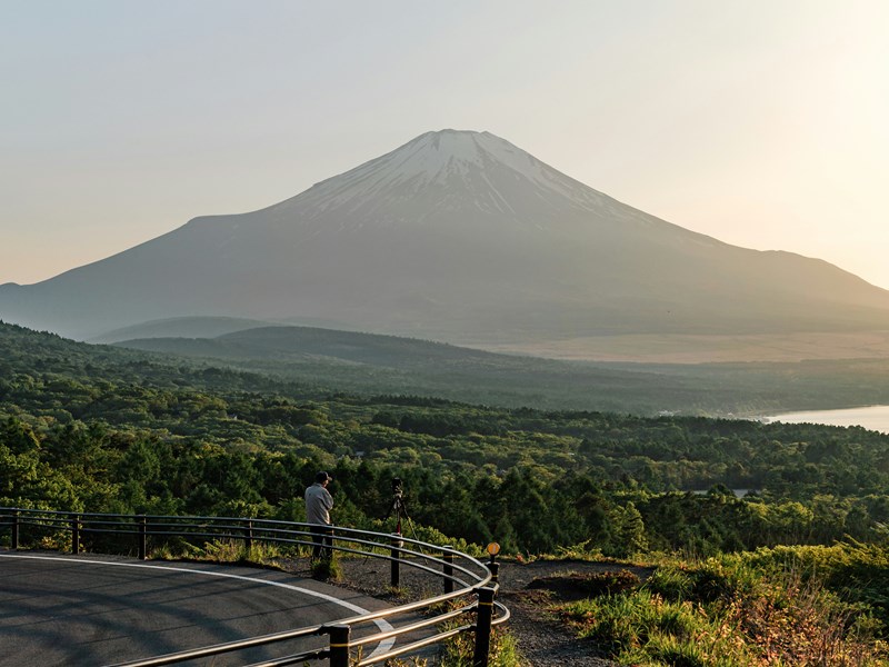 A la campagne, au pied du Mont Fuji