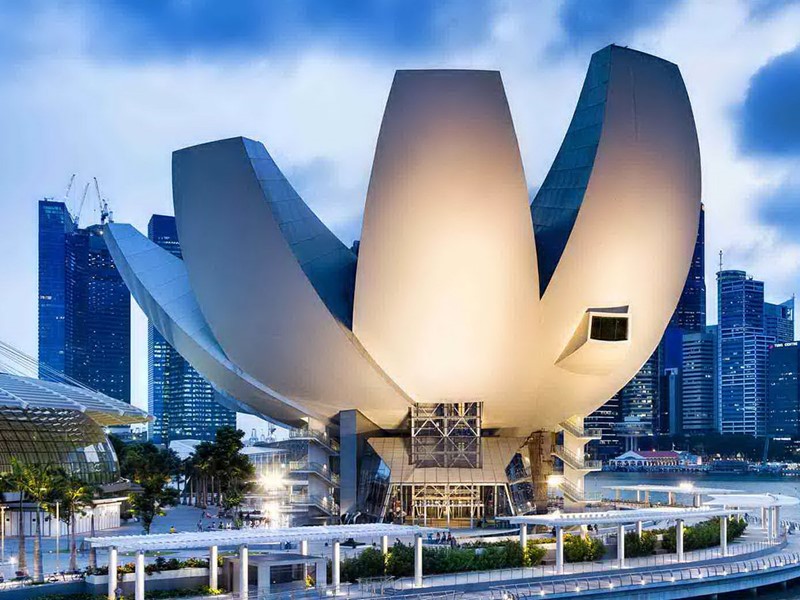 Vue du Musée de la Science et de l'Art à Singapour