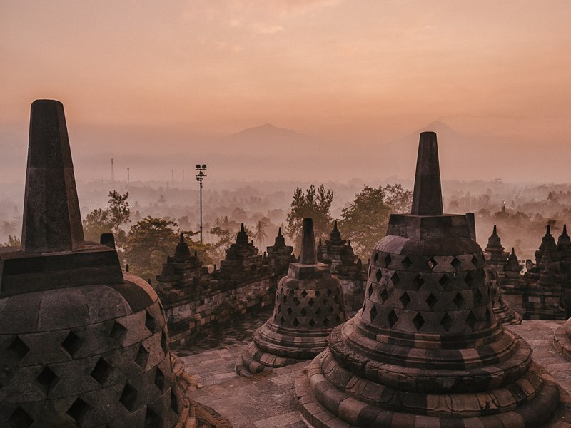 Le somptueux temple de Borobudur