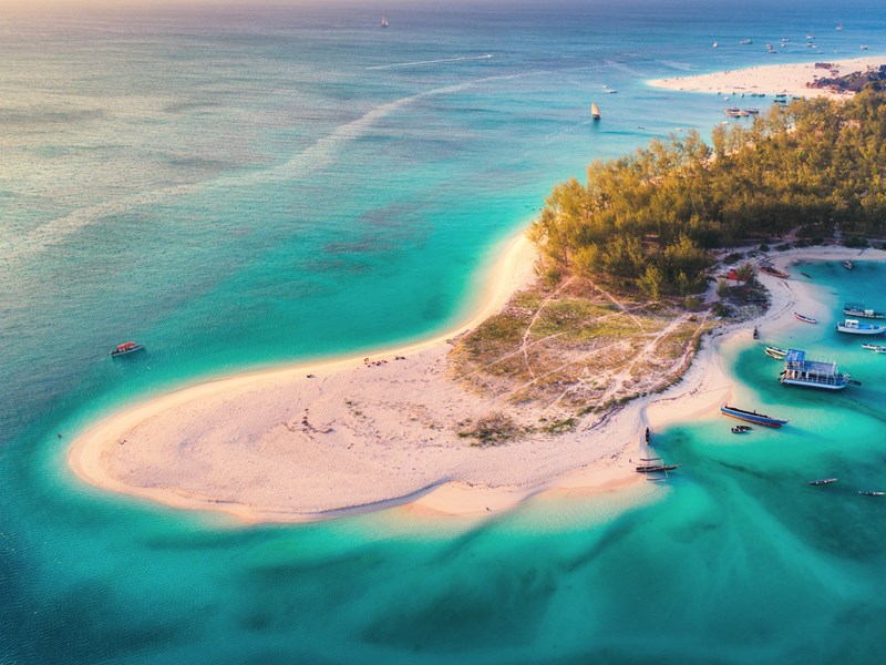 Zanzibar, plage paradisiaque au bord de l'océan Indien