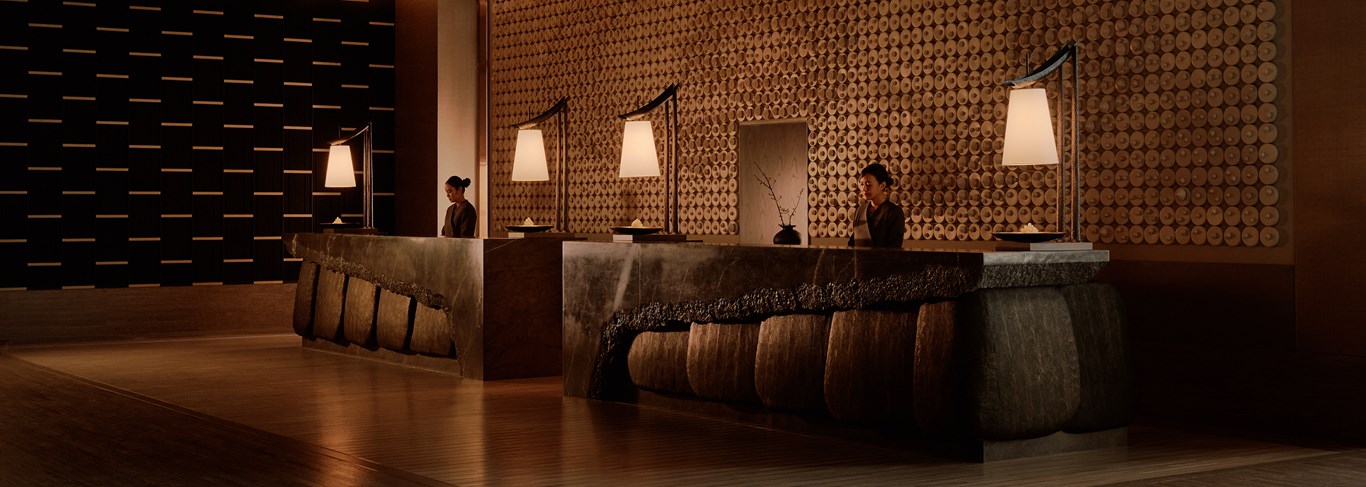 La réception de l'hôtel