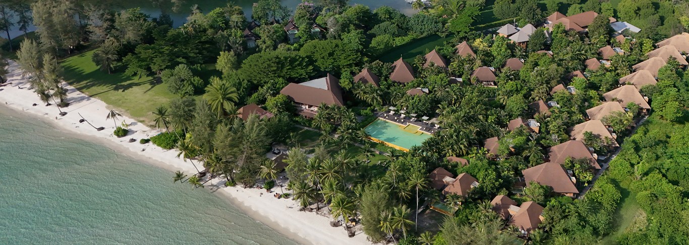 Vue aérienne du resort