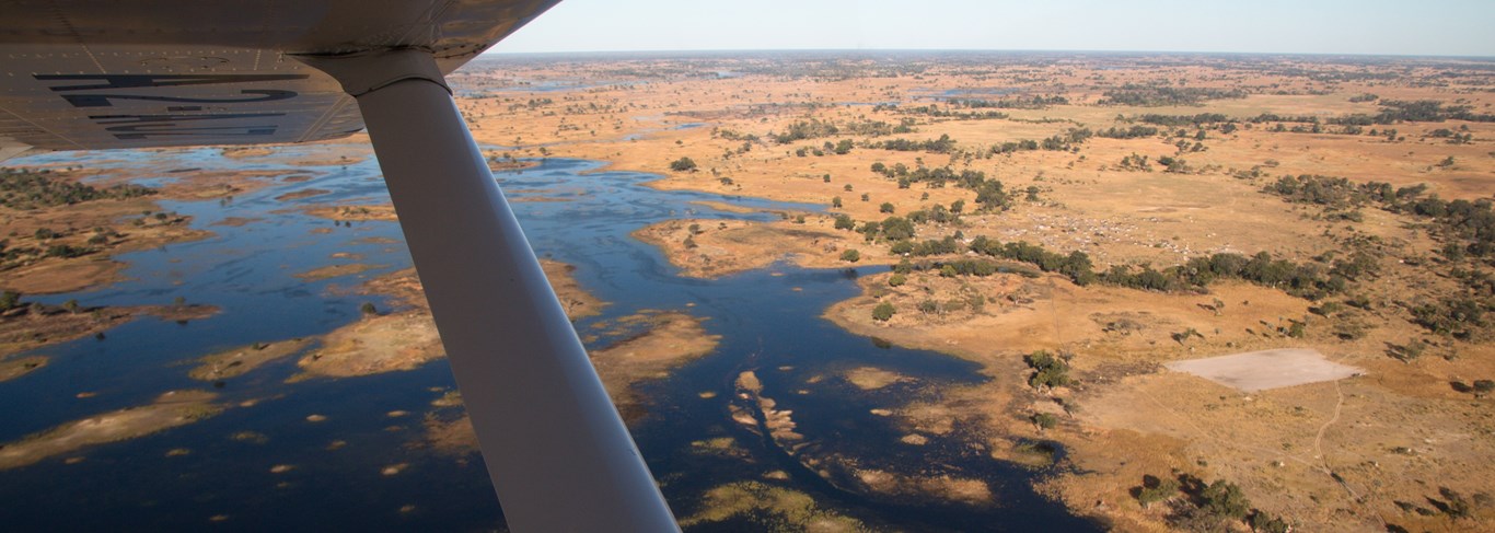 Vue aérienne depuis un avion-taxi
