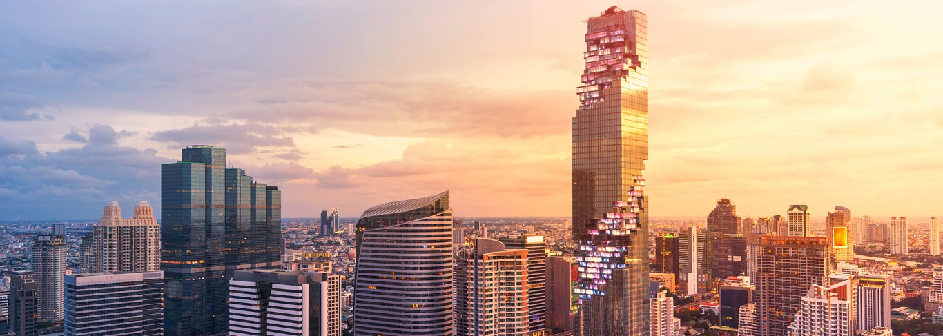 Vue sur la skyline de Bangkok